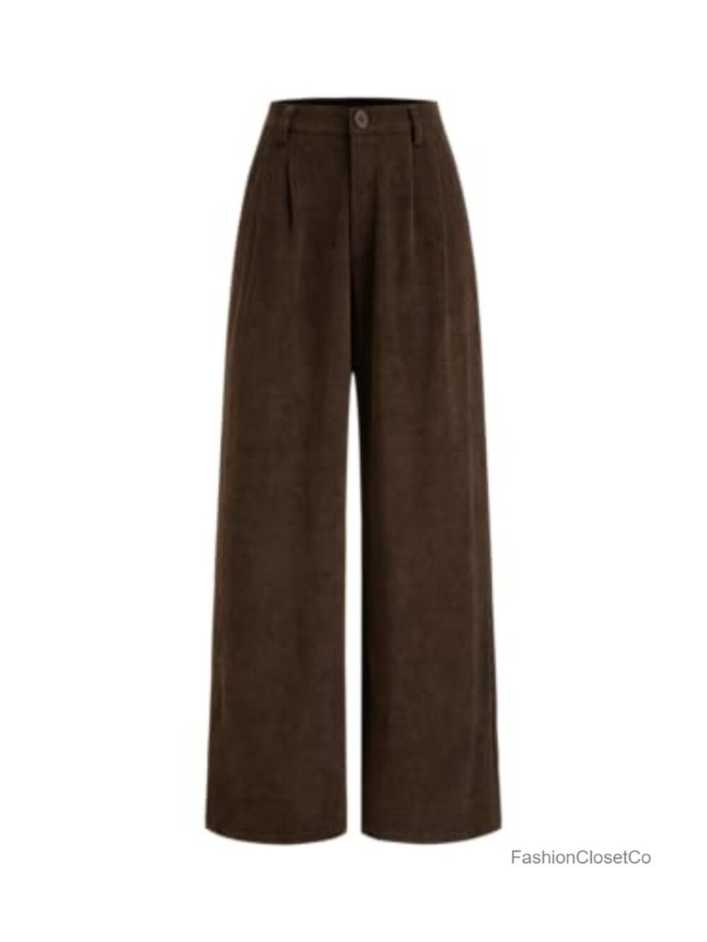CIDER Womens Wide Leg Corduroy Pants High Waist Casual Trousers - Picture 1 of 4